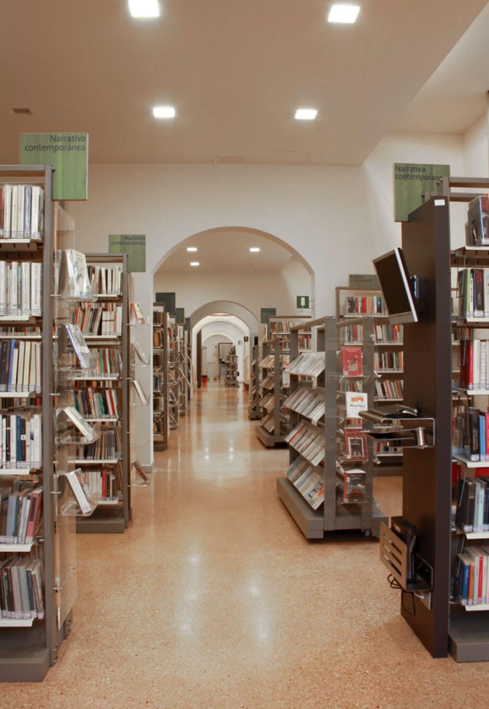 pavimento biblioteca comunale in cocciopesto